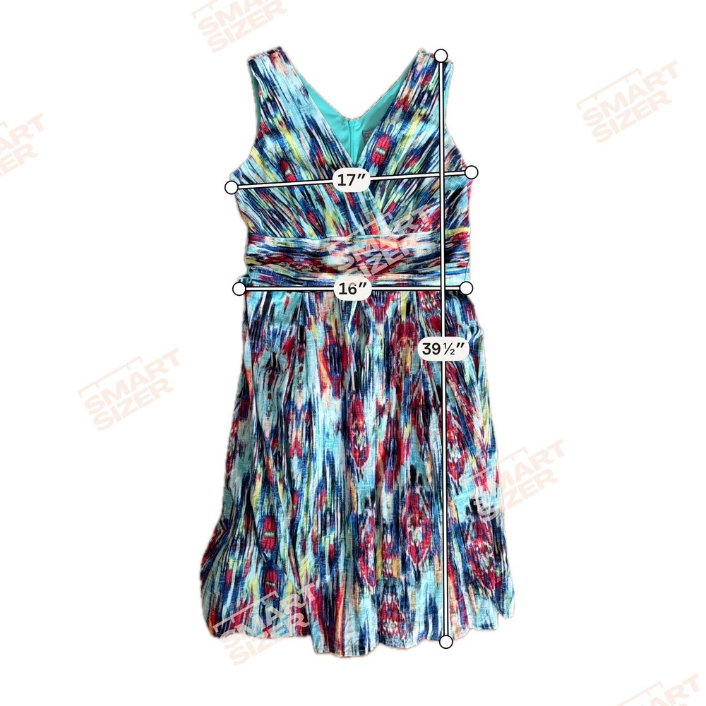 Rabbit Rabbit‎ Rabbit Designs Ikat Abstract Print Fit & Flare Dress 10 Wedding - Picture 8 of 8